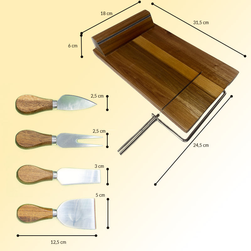 Kaasplank met snijder