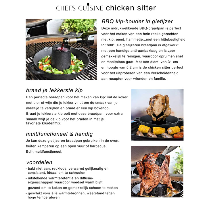 Cocotte - chicken sitter en fonte