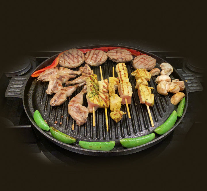 gietijzeren grillpan bbq