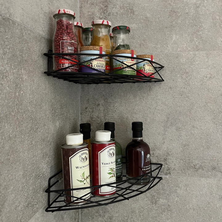 Self-adhesive spice rack