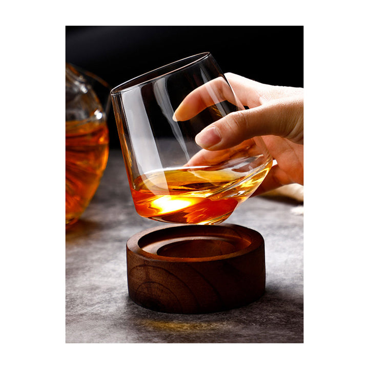 Whiskey glas met houder (2 stuks)